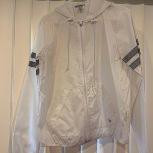 White windbreaker